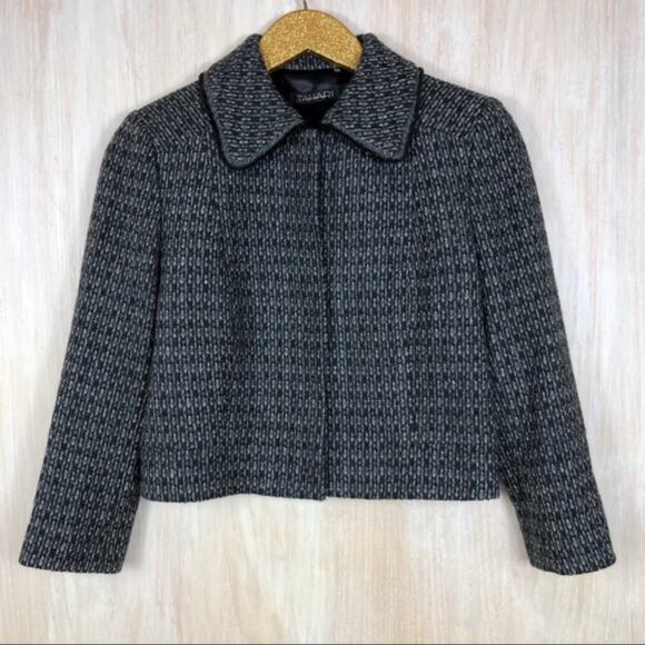 Tahari Jackets & Blazers - Tahari Gray Tweed Wool Blend Classic Business Casual Workwear Blazer Jacket 2